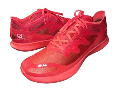 Salomon S/Lab Phantasm Shoes Mens Size 10.5 US Red Mesh Running Sneakers 412282