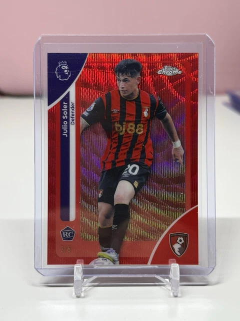 2025-26 Topps Chrome Premier League Julio Soler Rookie Red Refractor /5 #5