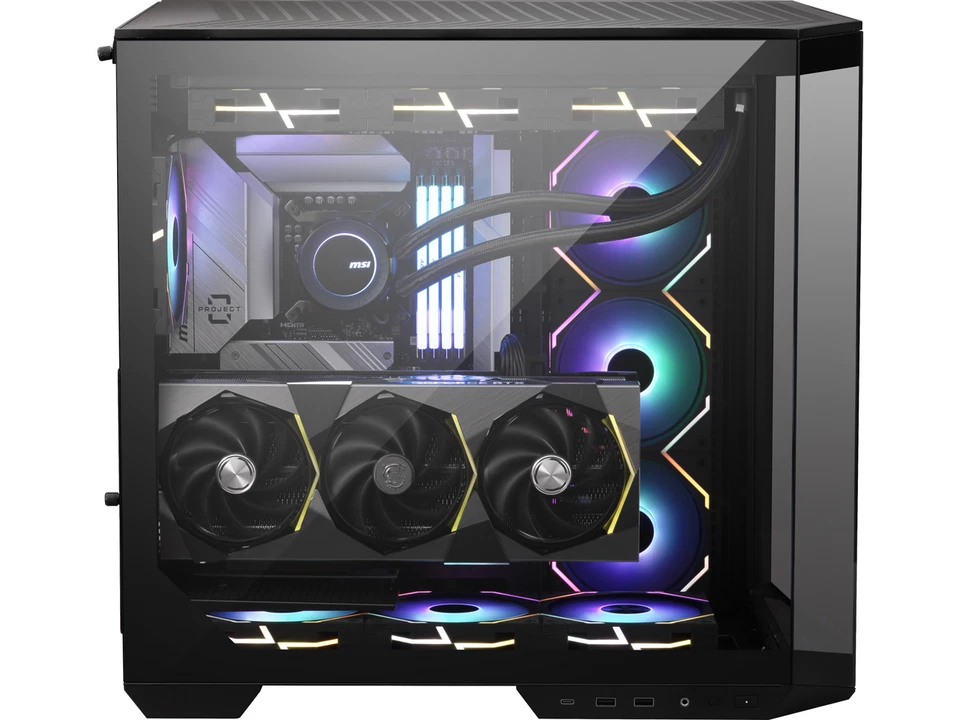 Estuche para juegos MSI MAG PANO 100L PZ Project Zero Mid Tower ATX, plástico ABS, SPCC Foto 4 de 4