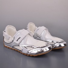 Bottega Veneta Orbit Flash Mary Jane silver/white sneakers for women