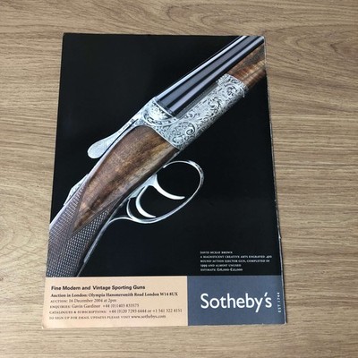 GUNS80 MAGAZINE ADVERT 12X9 DAVID MCKAY BROWN AT SOTHEBY'S