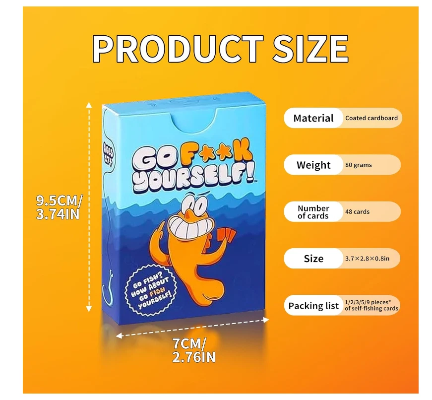 Go Fuck Yourself Card Game for Adults - 48 Swear Word Playing Cards, Stress Reli - image 4 of 4