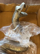 NIB POTTERY BARN TEEN HARRY POTTER NAGINI WALL HOOK CROCHET MURAL BRASS