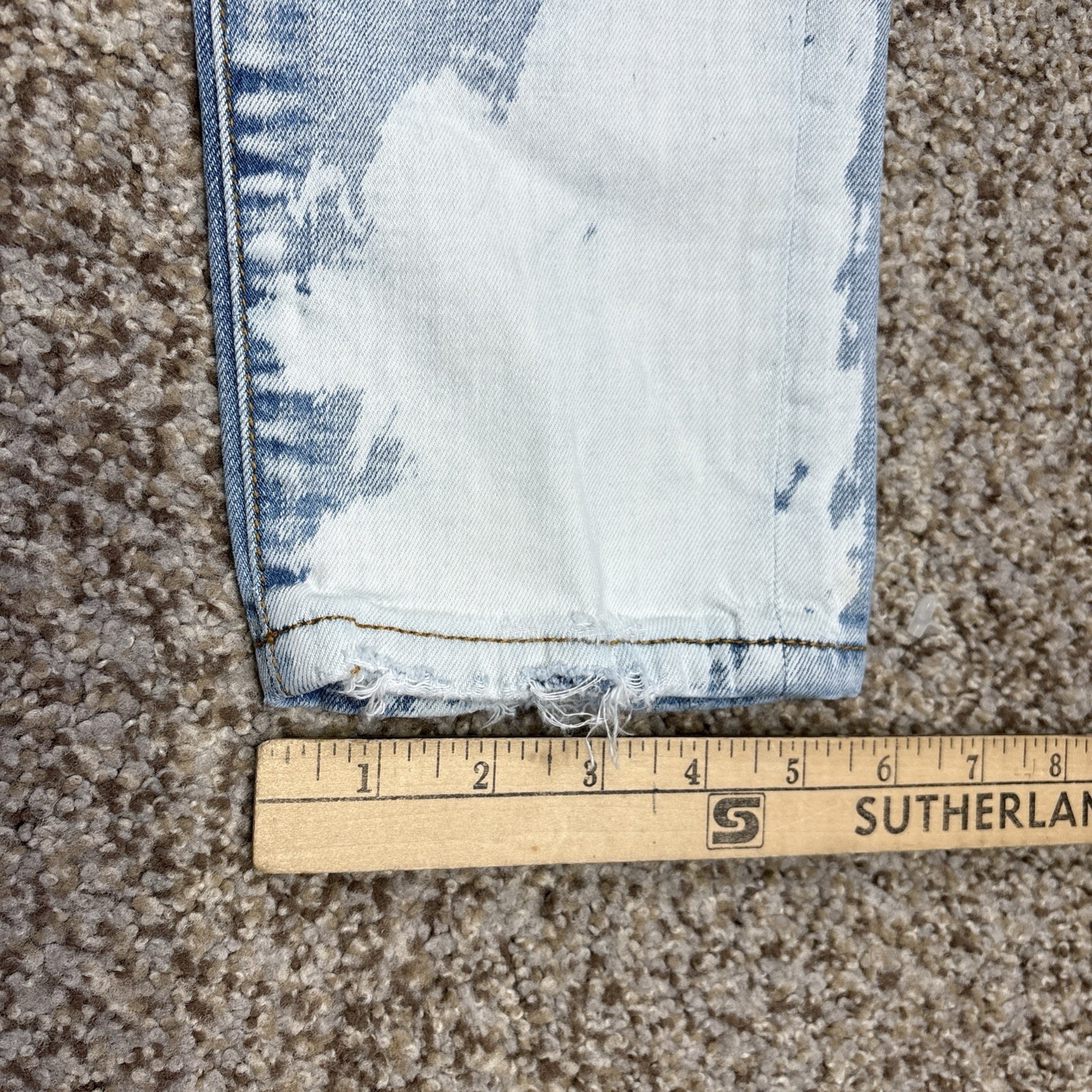 Crysp Distressed Skinny Jeans Men’s 32 X 30.5 Blue Stretch Denim Distressed - View 13