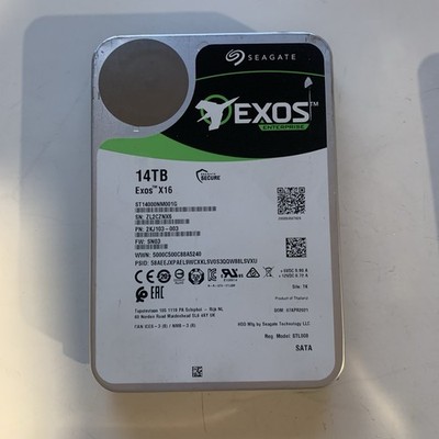 Seagate Exos X16 ST14000NM001G 14TB SATA 6Gb/s 3.5in Enterprise HDD Good Health
