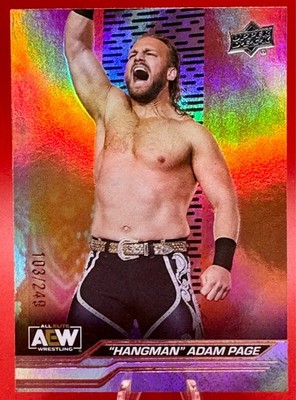 2024 Upper Deck AEW ''Hangman'' Adam Page #62 Steel Cage Parallel #'d 103/249