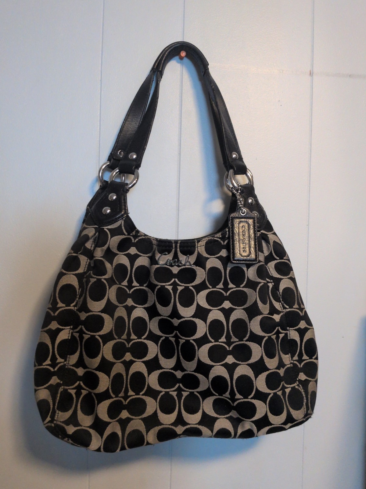 Coach Y2K Signature Monogram Canvas Shoulder Bag - Gem