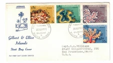1972 Gilbert and Ellice Islands Coral FDC Airmail Cover to US