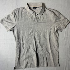 BOSS Hugo Boss Passenger Slim Fit Polo Shirt Grey Short Sleeve Logo Mens XL