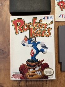 Rockin&rsquo; Kats NES Atlus RARE Nintendo 1991 Box Manual And Cartridge TESTED Nice!