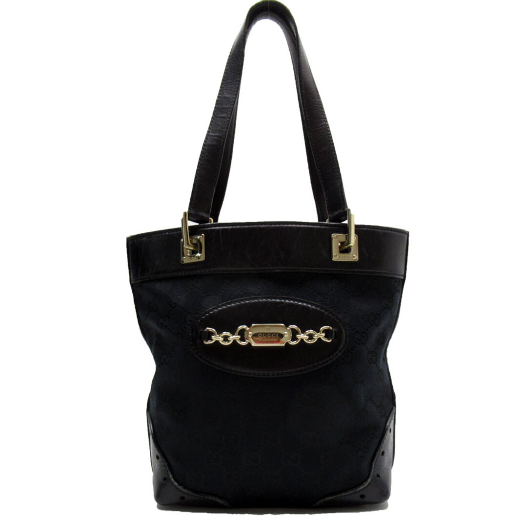 GUCCI GG Canvas Shoulder Bag Black Unisex Used, 13.5x19cm, Free Shipping