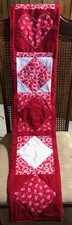Quilted table runner front and back 9  wide 76  long. All cotton
