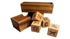 Alphabet Soup Word Puzzle  Personalizable Wood Brain Teaser