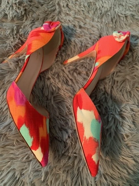 Zapatos de salón Kate Spade para mujer talla 9,5 multicolor con lazo hechos en Italia D'Orsay Foto 3 de 4
