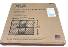 Toddleroo by North States - Quick-Fit Oval Mesh Wooden Baby Gate - 4662