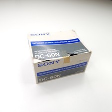 Sony DC-60N Dictation Cassettes Vintage Open Box with 5 Unused Cassettes