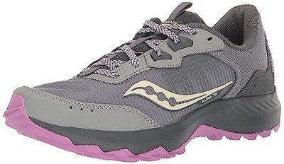 SAUCONY WOMEN'S AURA TR SNEAKER SIZE: WOMEN 6 FOSSIL/GRAPE