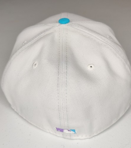 Chicago Cubs New Era 59FIFTY Aqua Purple Blue Teal Hat Cap 7 5/8 Cooperstown - Picture 3 of 14