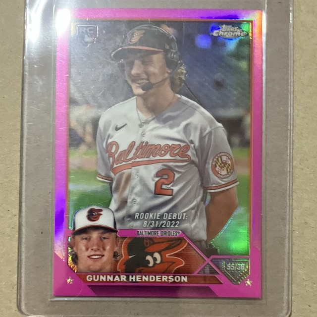 Gunnar Henderson Pink Refractor Rookie Debut 2023 Topps Chrome Update #USC208
