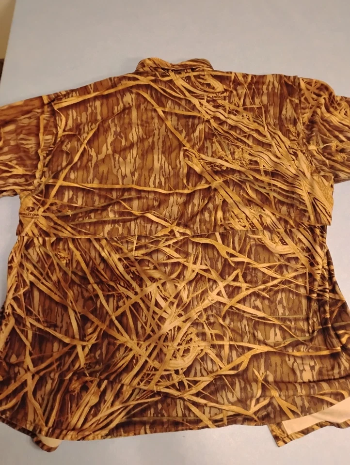 Cabela's Mossy Oak Shadow Grass Xl Button Up Shirt 5 Front Pocket Polyester - Image 3 of 4