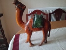 Camel Hand Carved Wooden Vintage 1970s from Egypt