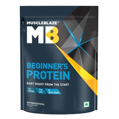 MuscleBlaze Beginner's Whey Protein Powder Chocolate (1kg) 12g Protein Per Scoop