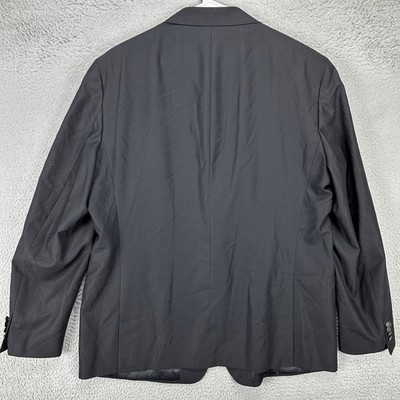 Psycho Bunny Wool Blazer Jacket Sport Coat Mens 52 XL Black Long