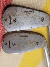 Vintage Hickory golf Club Irons- Accurate brand - 5 17 - w/Sweet Spot Line