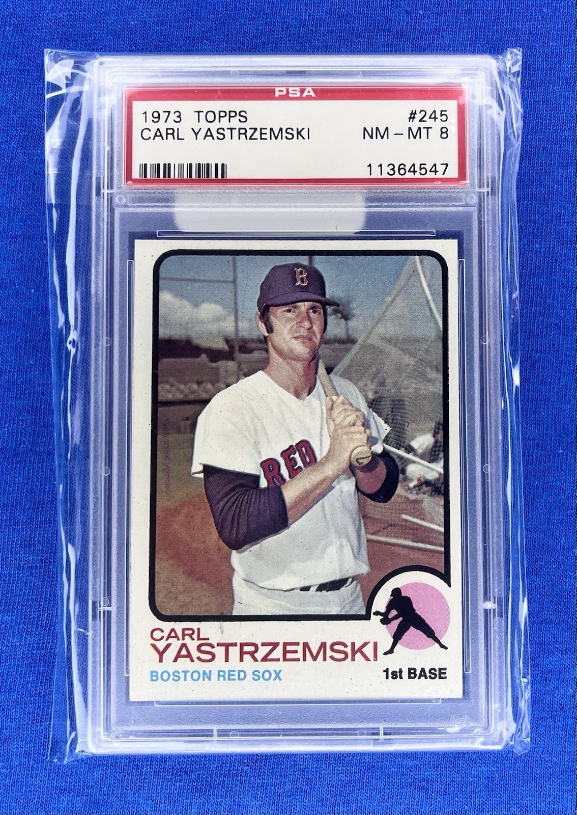1973 Topps Carl Yastrzemski Boston Red Sox #245 PSA 8