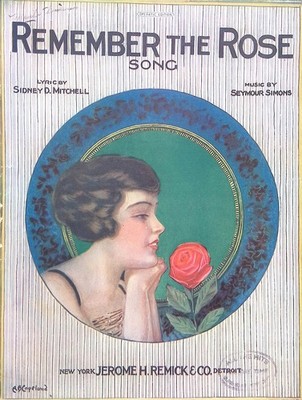 Remember The Rose Sheet Music Seymour Simons Sidney Mitchell 1921 Key of F