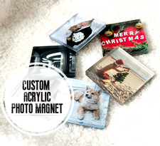 2" / 2.36" Square Custom Acrylic Photo Refrigerator Magnets 5cm / 6cm