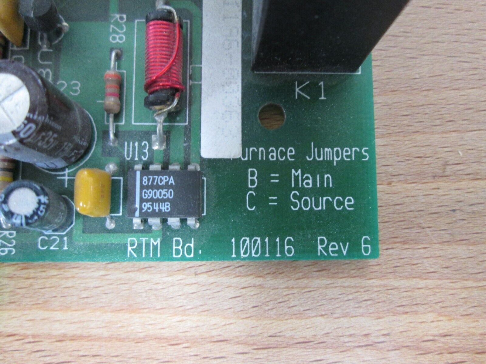 SVG HTR 5200 Thermco Systems PN: RTM 100116  Smart Over temp Detection PCB Board