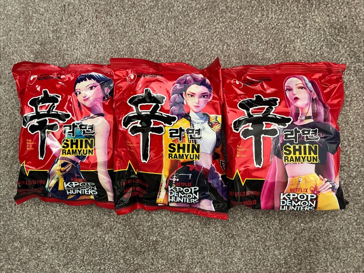 3pk Kpop Demon Hunters SHIN Ramyun Ramen Huntrix Rumi Zoey Mira
