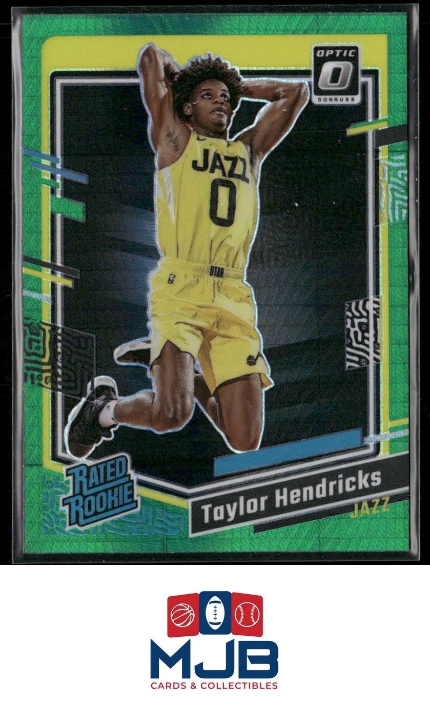 2023-24 Donruss Optic Taylor Hendricks Hyper Green Rookie #233 Utah Jazz