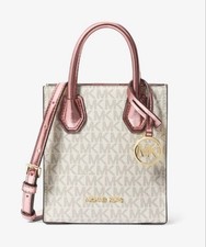 MICHAEL KORS Tote Bag Handbag White Pink Gold