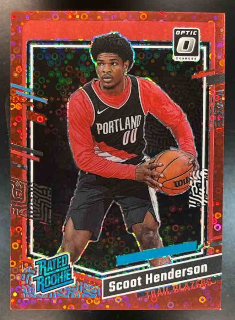 2023-24 Donruss Optic Scoot Henderson Fast Break Red /75 #239 RC Blazers