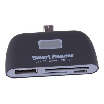 4in1 USB 2.0 SD Kartenleser TF OTG Card Reader Adapter Micro USB Ladeanschluss a