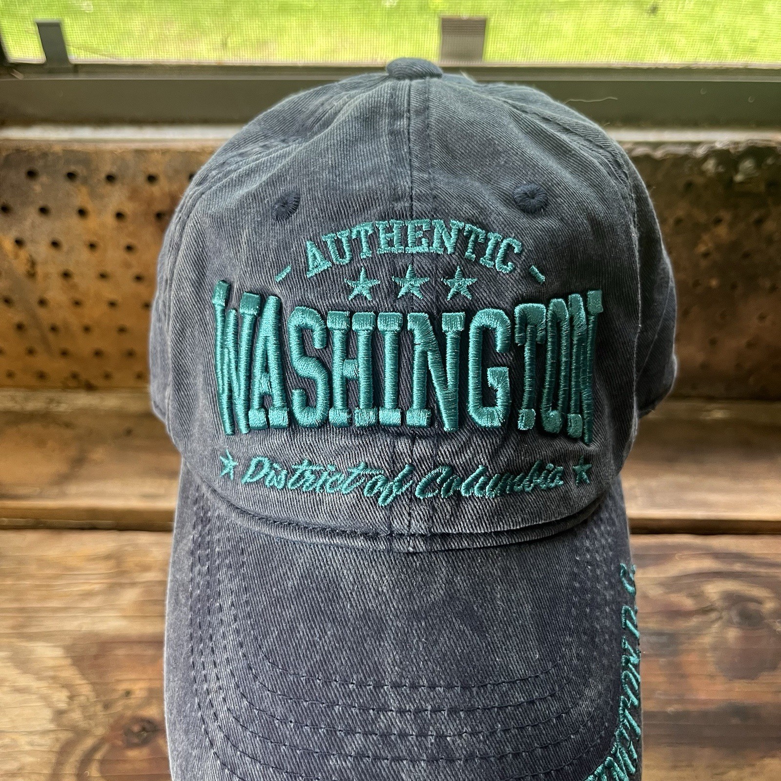 Authentic Washington DC Baseball Cap Hat Denim Tu… - image 2