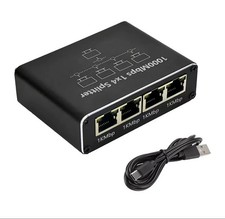 Gigabit Network Splitter RJ45 1 to 2 / 1 to 4 Port LAN Adapter for PC TV Camera