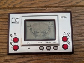 NINTENDO GAME & And Watch Judge Purple Ver. w/ BOX 1980 JAPAN Match Serial#