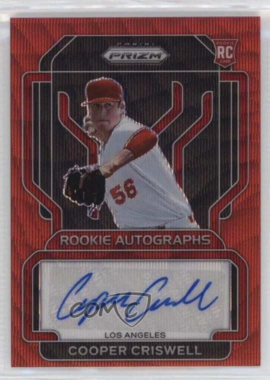 2022 Panini Prizm Rookie Red Wave 35/75 Cooper Criswell #RA-CC Auto RC 3y1