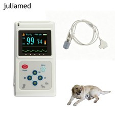 VET Veterinary Pulse Oximeter 24hr SpO2 Monitor Dog Cat Animal Ear/Tongue probe
