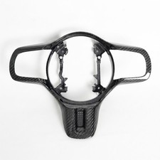 Real Carbon Fiber Steering Wheel Trim For Mitsubishi Evolution Evo X Lancer 08 Real Carbon Fiber Steering Wheel Trim For Mitsubishi Evolution Evo X Lancer 08