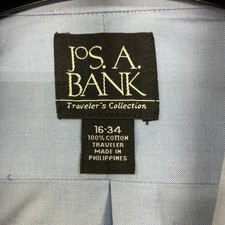Jos. A. Bank Shirt Button Up Dress Travelers Collection Mens 16-34 Light Blue