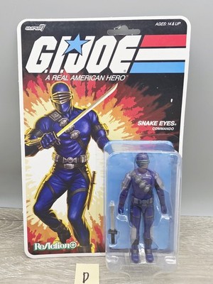 SUPER7 G.I JOE COBRA O-RING STYLE SNAKE EYES WAVE 1 REACTION FIGURE (D)
