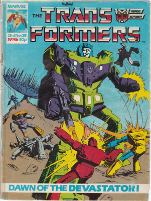 TRANSFORMERS #36; PR, Marvel UK 1985; Comic Comics