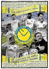 Leeds United 2025 - LUFC promoted Champions - A3 souvenir artwork UNFRAMED print