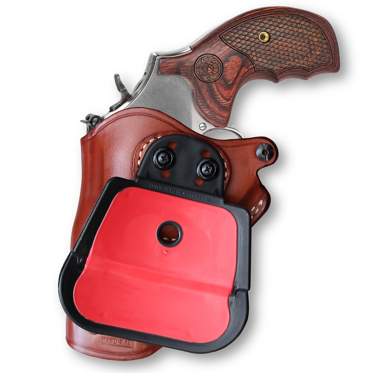 Leather OWB Paddle Holster Fits Ruger LCRx 357 Mag 22LR/ 22WMR/ 38 Spc