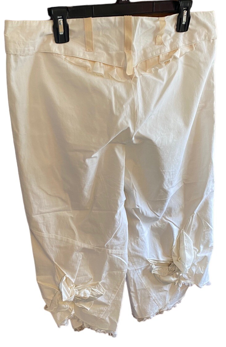 Vtg Marithe Francois Girbaud Cropped Pants Chino Rough Hem Bows