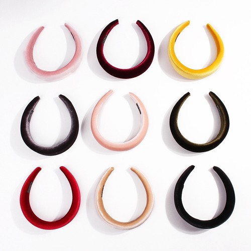Moda Mujeres Acolchado Terciopelo Diadema Aro Diadema Diadema Accesorios - Imagen 3 de 24